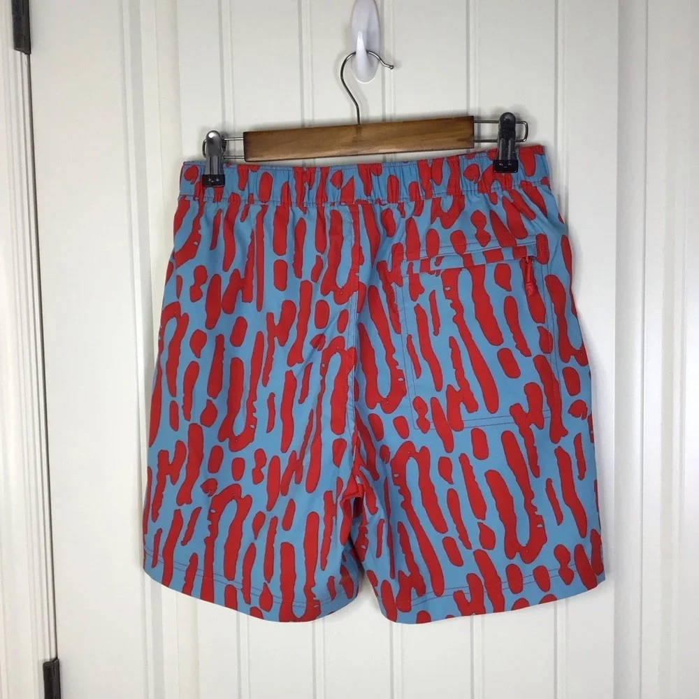 The North Face Class V Pull-On Shorts in Norse Blue Amniote Print Size Small.